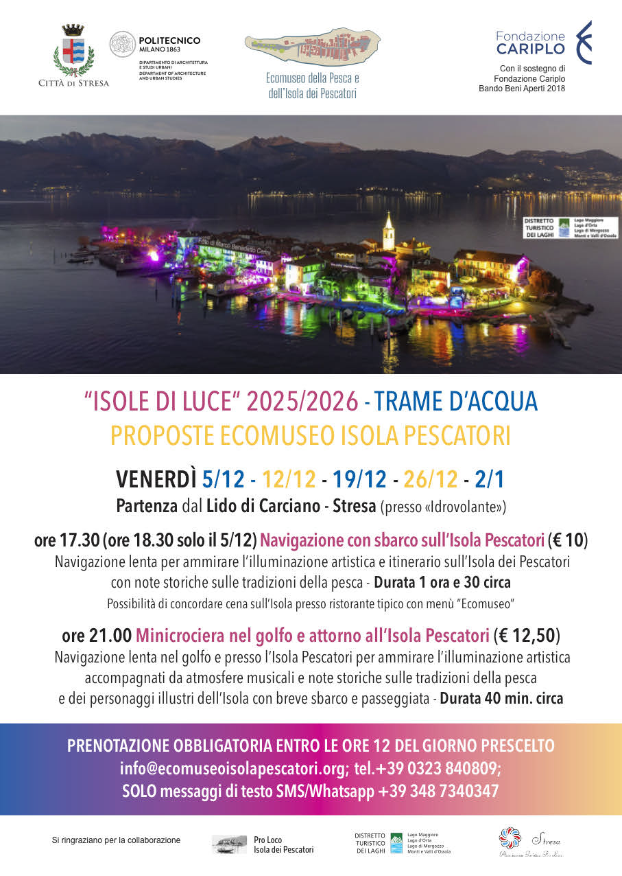 isole di luce 2025/2026 - trame d'acqua